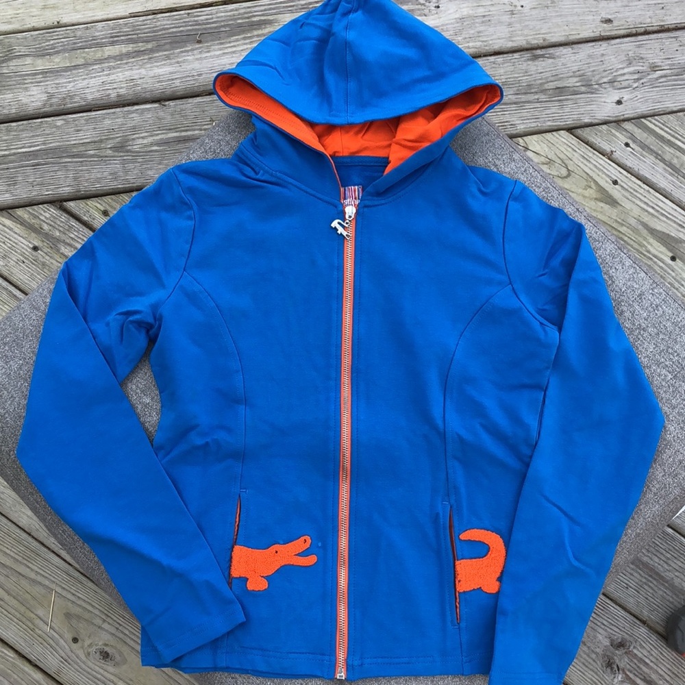 NWT! - CHRISTINE & TAYLOR - GATORS  Zip-Up Hoodie Sweatshirt